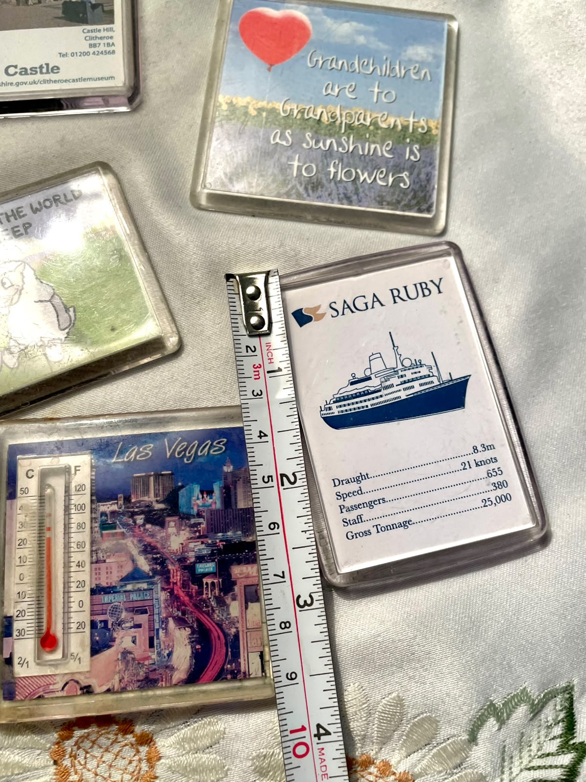 Vintage Travel & Quote Fridge Magnets – 5 Piece Set