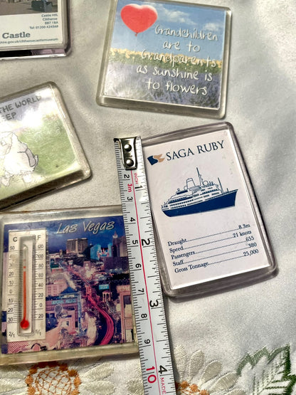 Vintage Travel & Quote Fridge Magnets – 5 Piece Set
