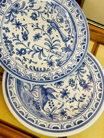 Set of 2 Hand-Painted Portugal Blue & White Decorative Plate – 15cm – Wall Display