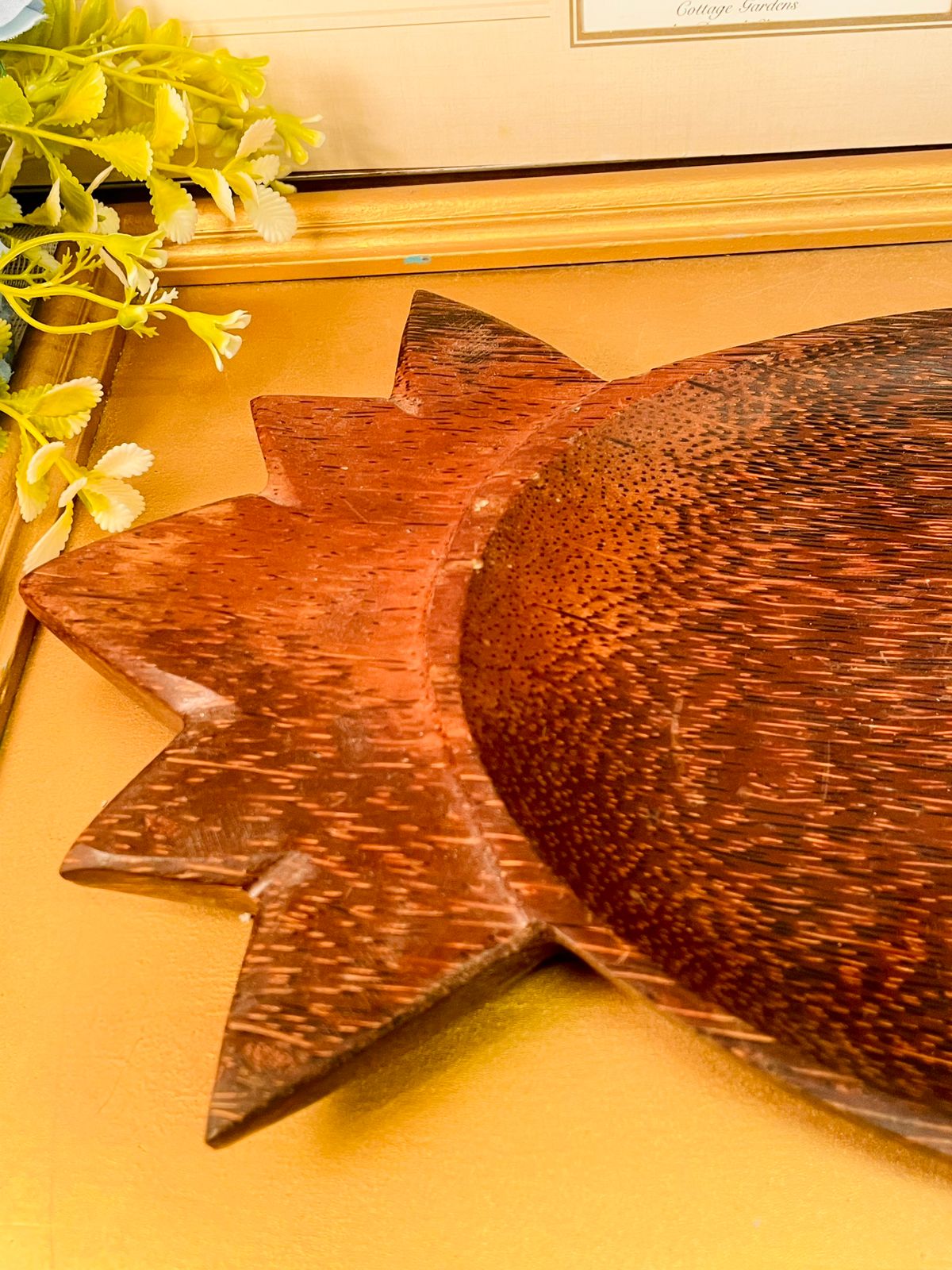 Pineapple Shaped Wooden Serving  Decorative Tray