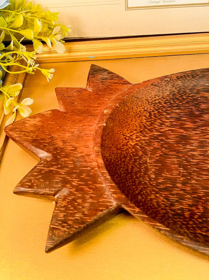 Pineapple Shaped Wooden Serving  Decorative Tray