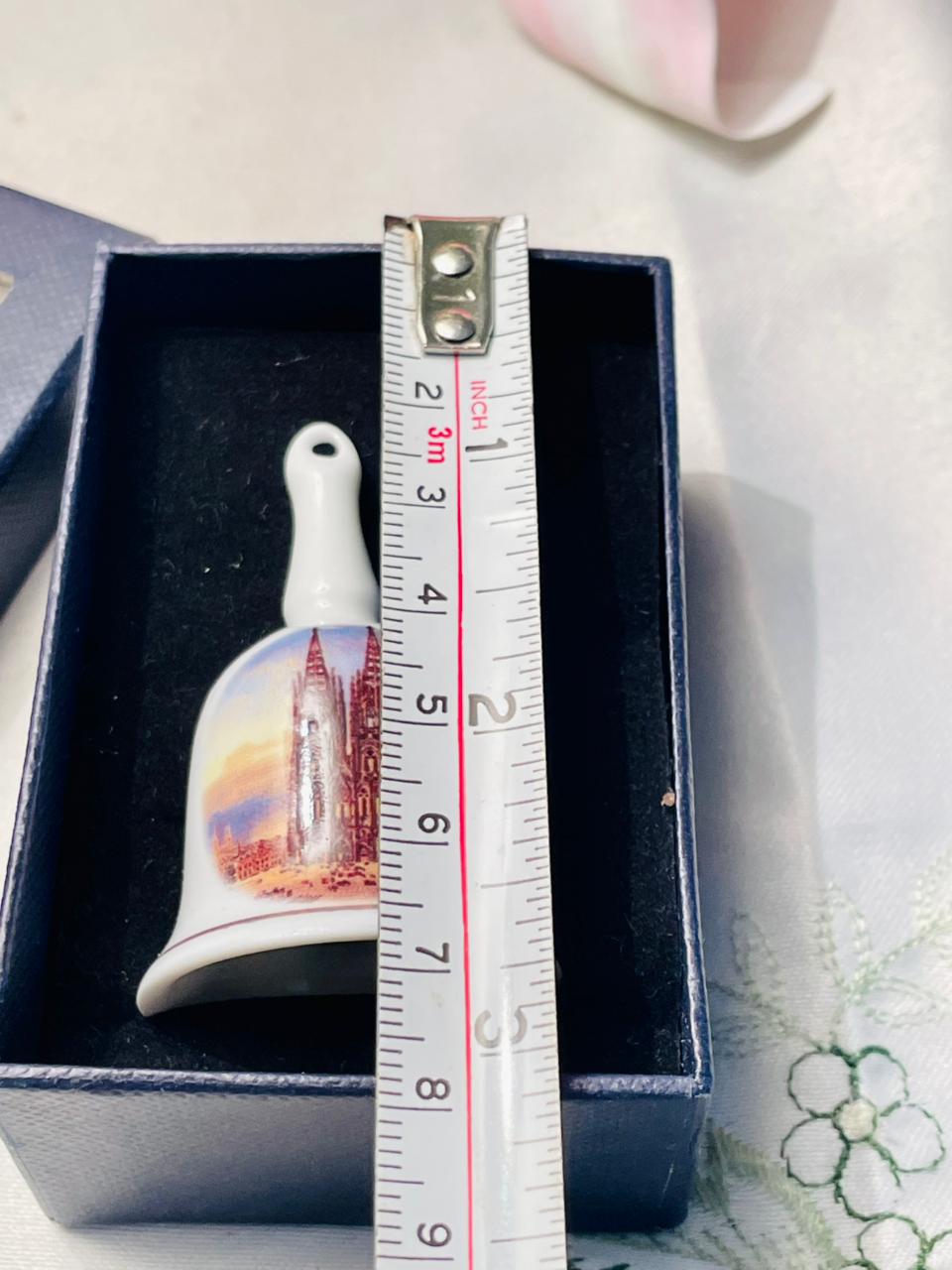 Vintage Scenic Mini Ceramic Bell Approx. 7 cm