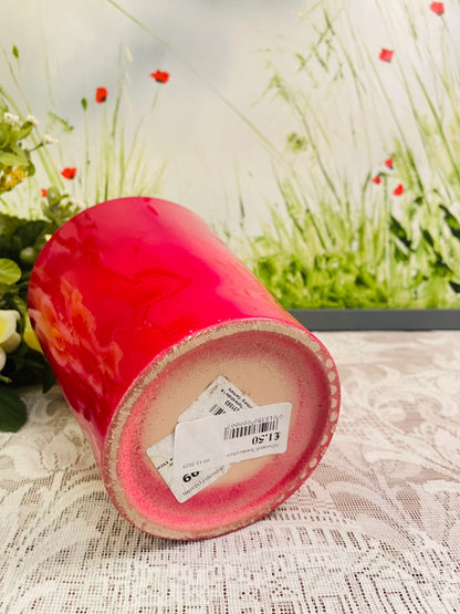 Glossy Red Plant Pot – Bold Modern Home Decor