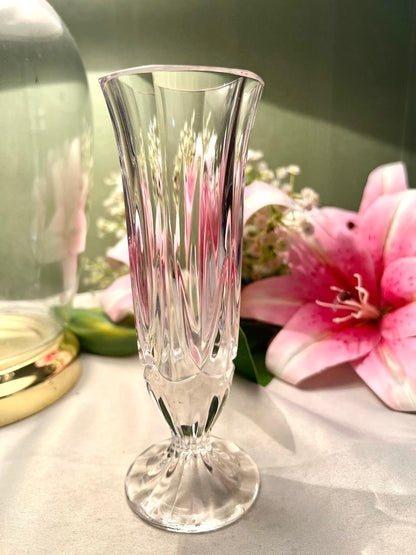Vintage Cut Crystal Bud Vase / Stem Vase Approx. 16.5 cm Tall