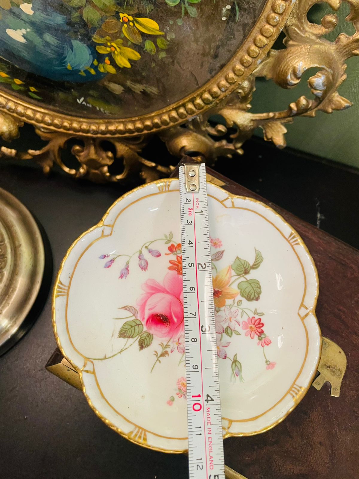 Royal Crown Derby Floral Bone China Trinket Dish 4 Inch