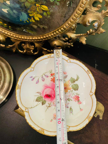 Royal Crown Derby Floral Bone China Trinket Dish 4 Inch