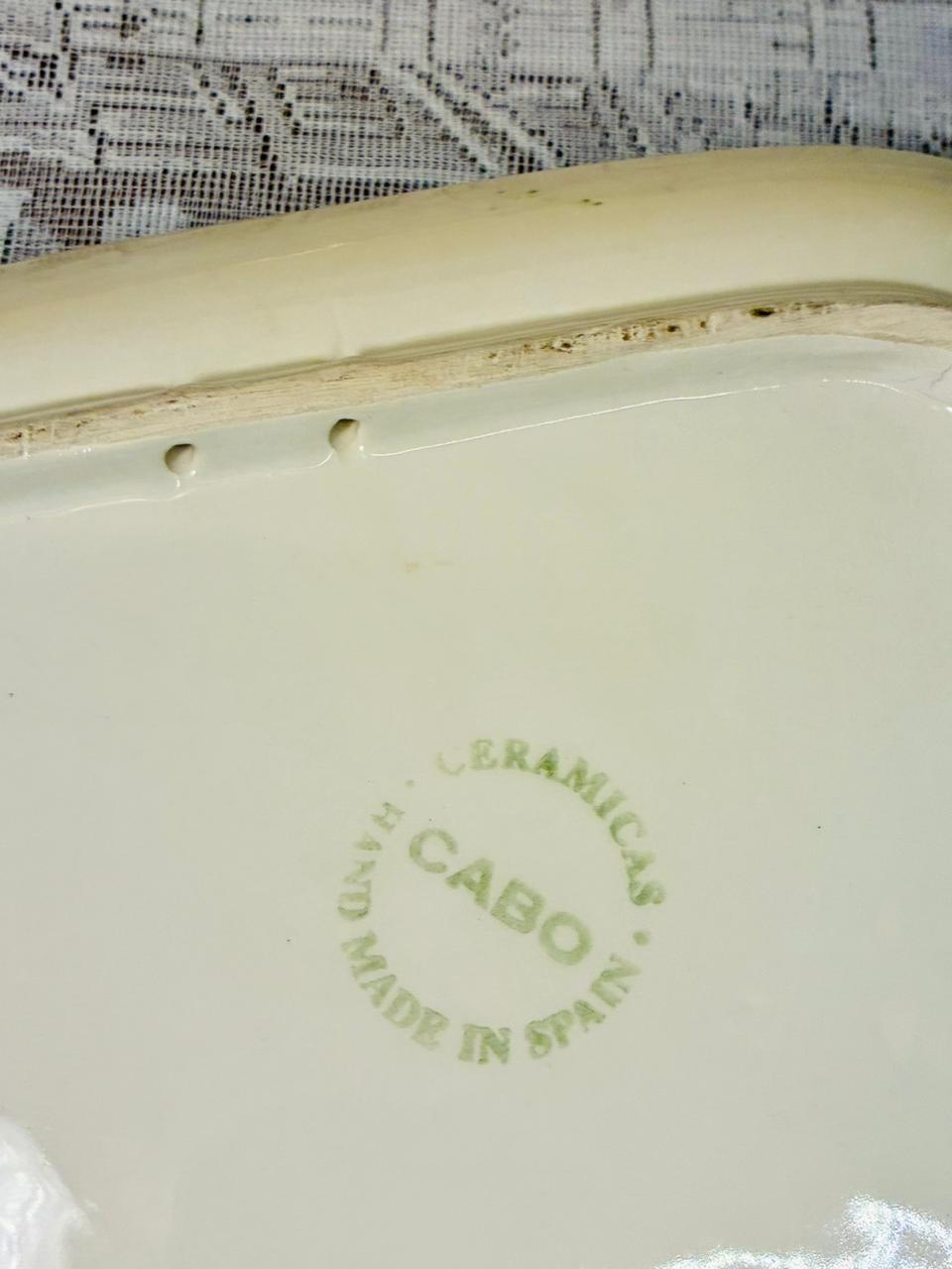 Ceramicas Cabo Spain Hand-Painted Ceramic Serving Platter – Multicolor