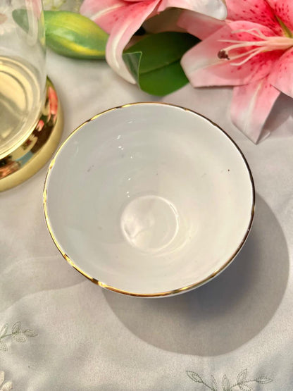 Regency Bone China Gold-Rim Serving Bowl – Approx. 12 cm