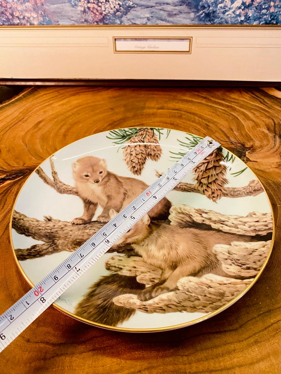 Vintage Pine Marten Plate Forest Year February Porcelain 1982