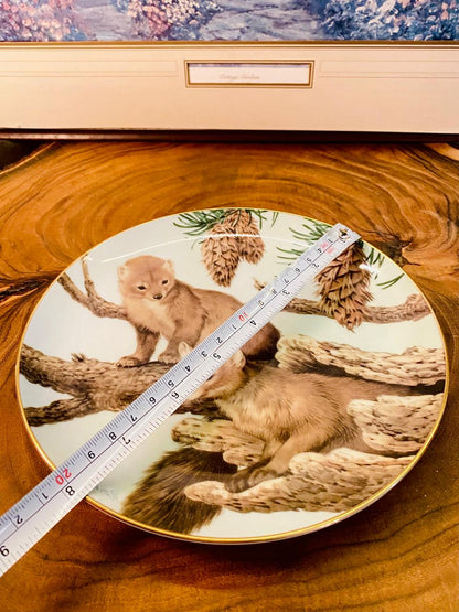 Vintage Pine Marten Plate Forest Year February Porcelain 1982