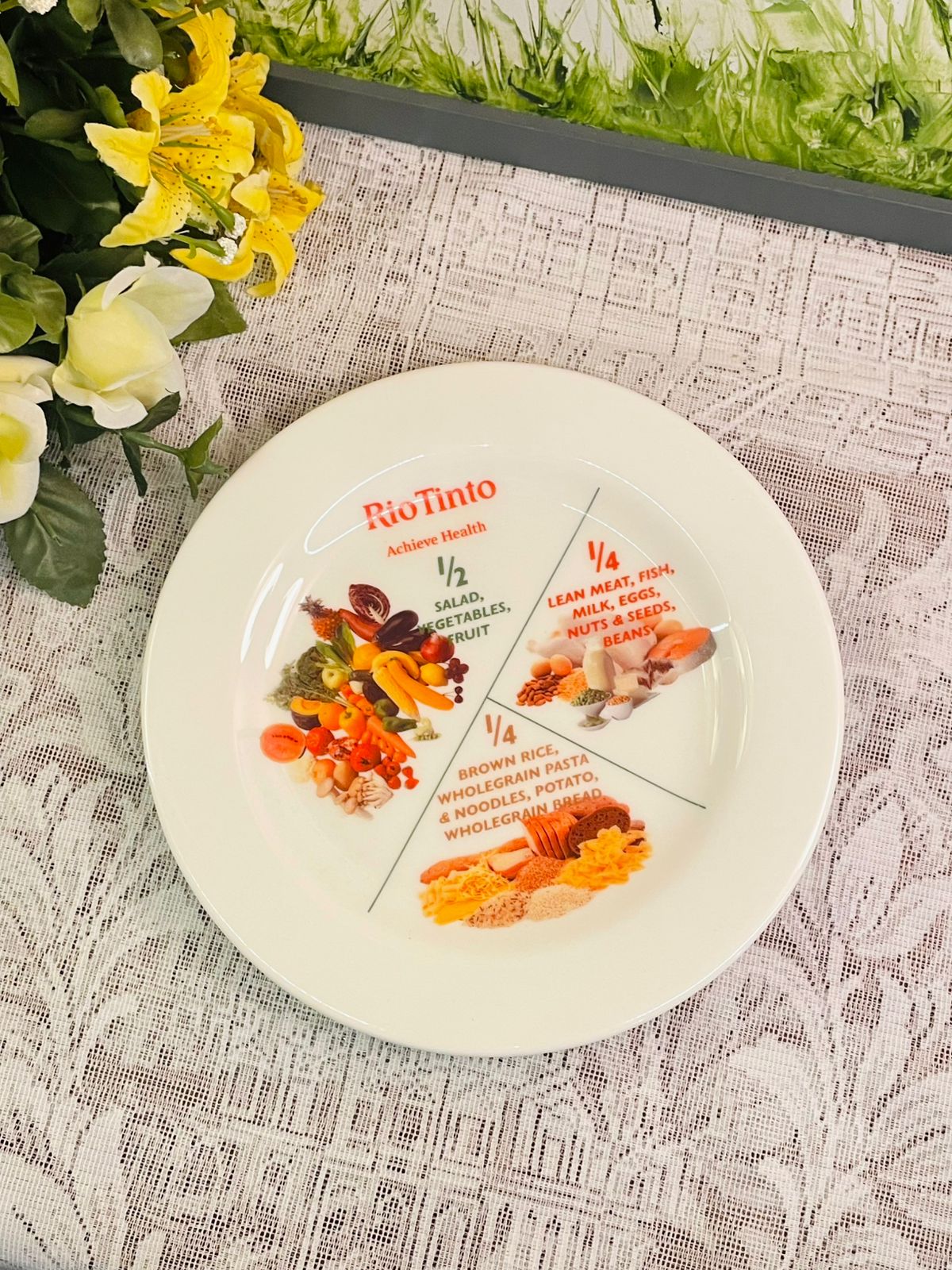 Rio Tinto Australian Fine China Healthy Eating Plate