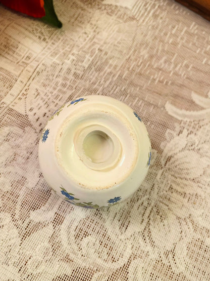 Vintage Floral Ceramic Pomander Ball Ornament