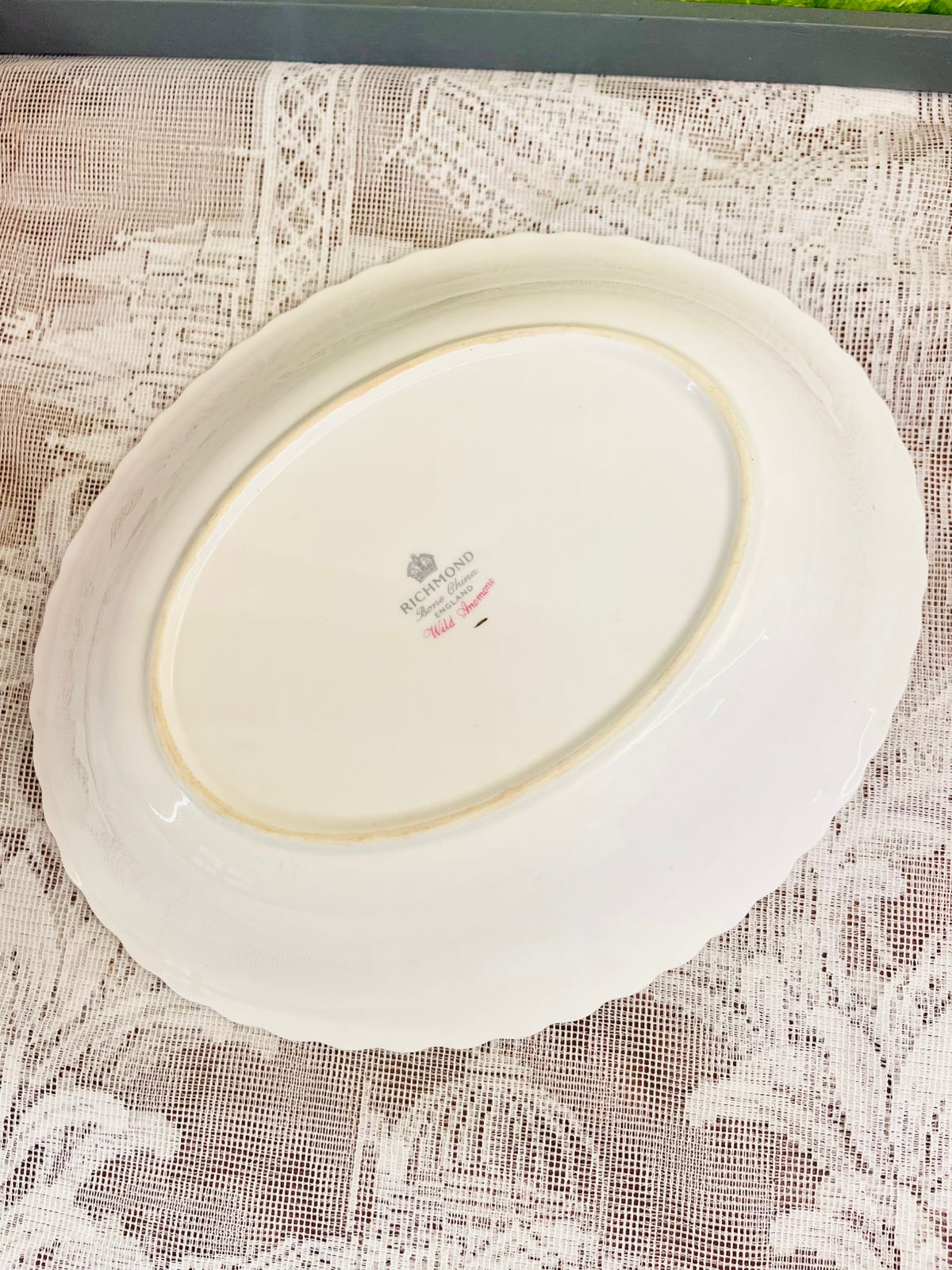 Richmond Wild Anemone Bone China Vintage Serving Bowl