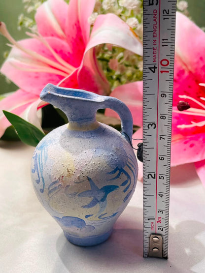 Blue & White Decorative Jug Approx. 9 cm