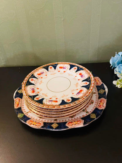 Vintage Keltcraft Imari Style Plates & Platter Set