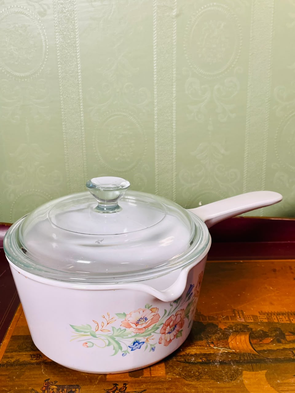 Corning France Floral Oven-Safe Saucepans – 3 Piece