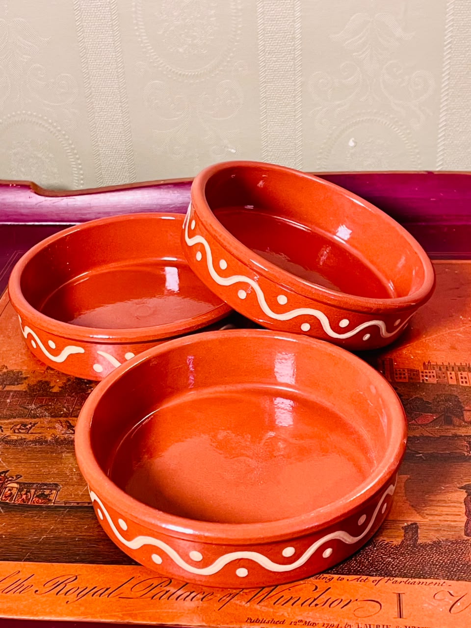 Terracotta Ceramic Baking Dishes 5 Inch – Set of 3