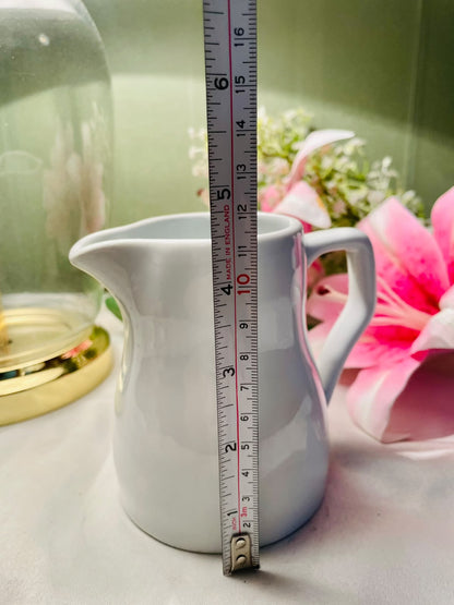 Porcelite White Vitrified Hotelware Milk Jug / Creamer – Classic Ceramic Pitcher – Approx. 12 cm