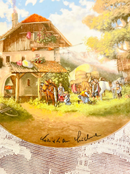 1986 Seltmann Weiden Christian Lückel Village Plate 8 in