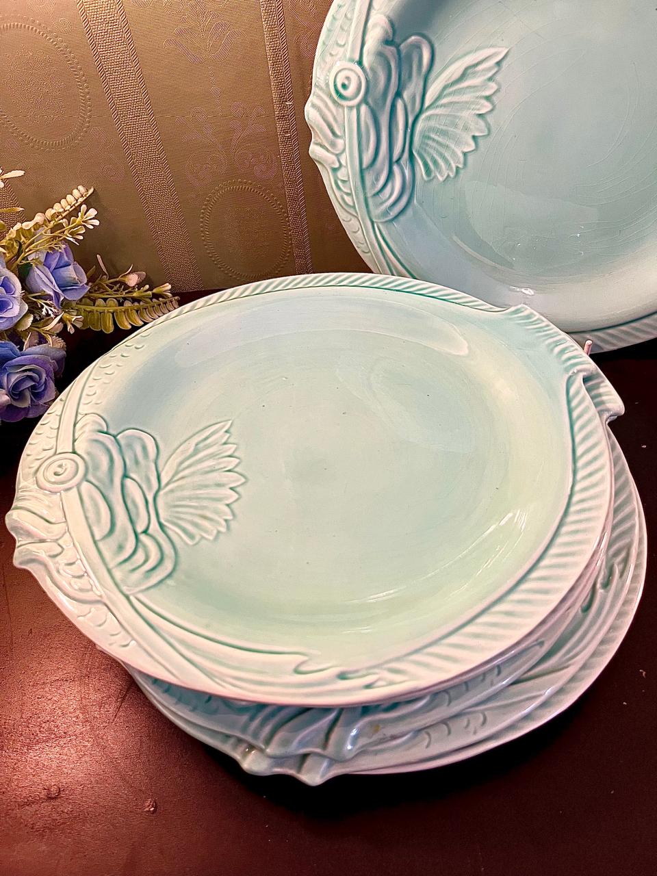 Aqua Fish Shaped Serving Plate (each)