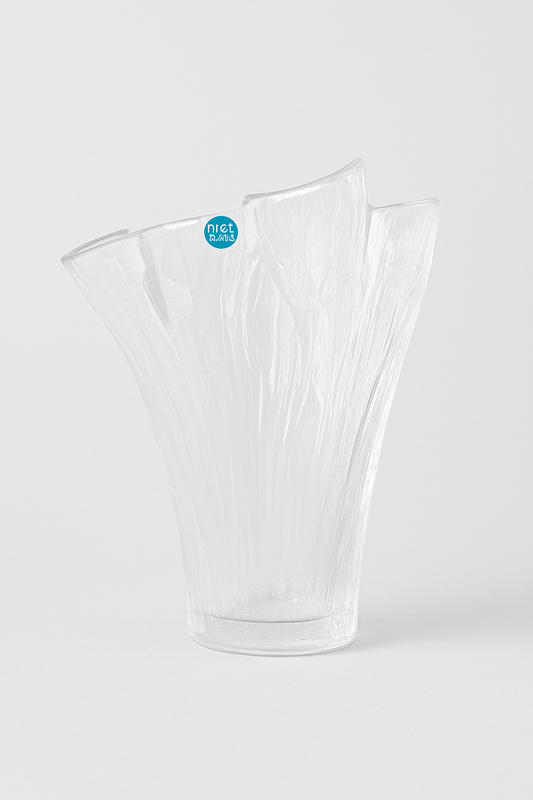 Italian Sabino Style Glass Flower Vase – Textured Glass Made in England