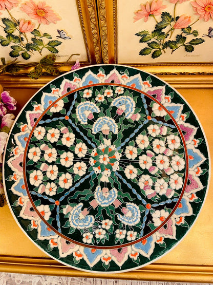 Handmade Turkish Kütahya Ceramic Wall Plate 12 in
