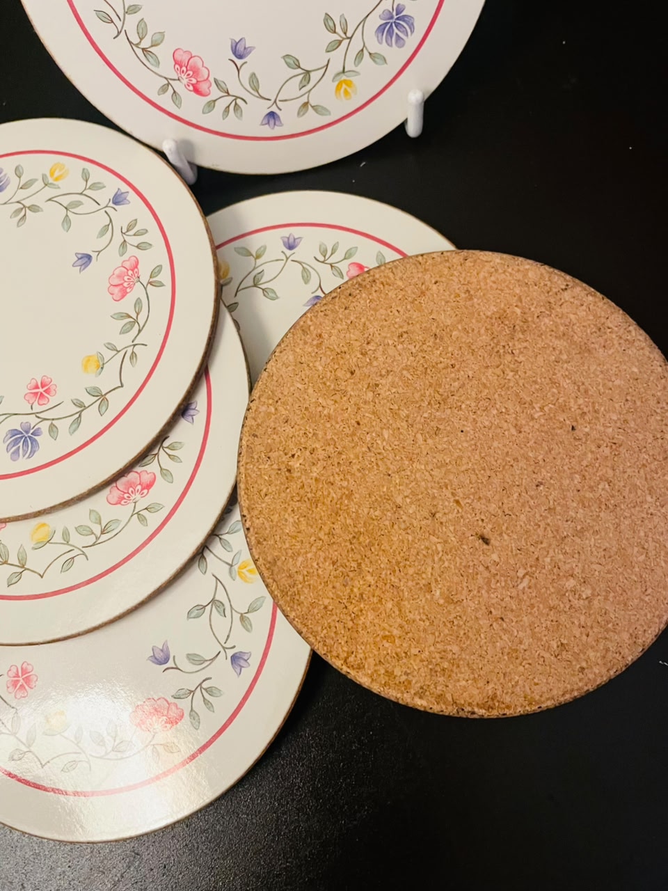 Johnson Cloverleaf Traditional Floral Coasters Set of 6