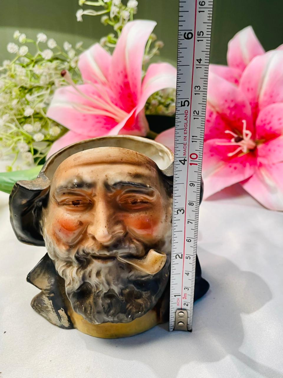 Vintage Character Mug with Bearded Pipe-Smoking Gentleman 4 in