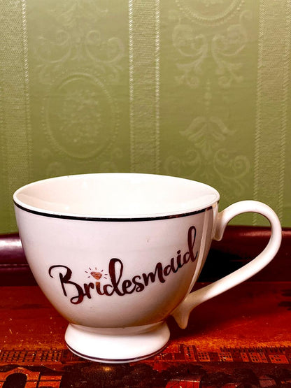 Bride Squad “Bridesmaid” Fine China Oversized Mug – 4.5"