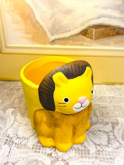 Lion-Shaped Ceramic Planter – Cute Home Decor – Animal-Themed Flower Pot