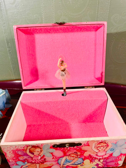Pink Ballerina Musical Jewellery Box