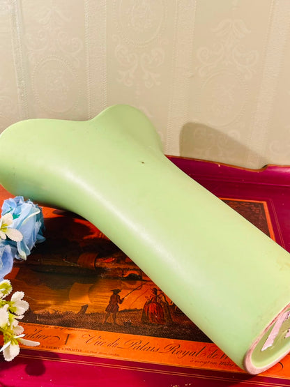 Green Flared Ceramic Vase – 12 Inch