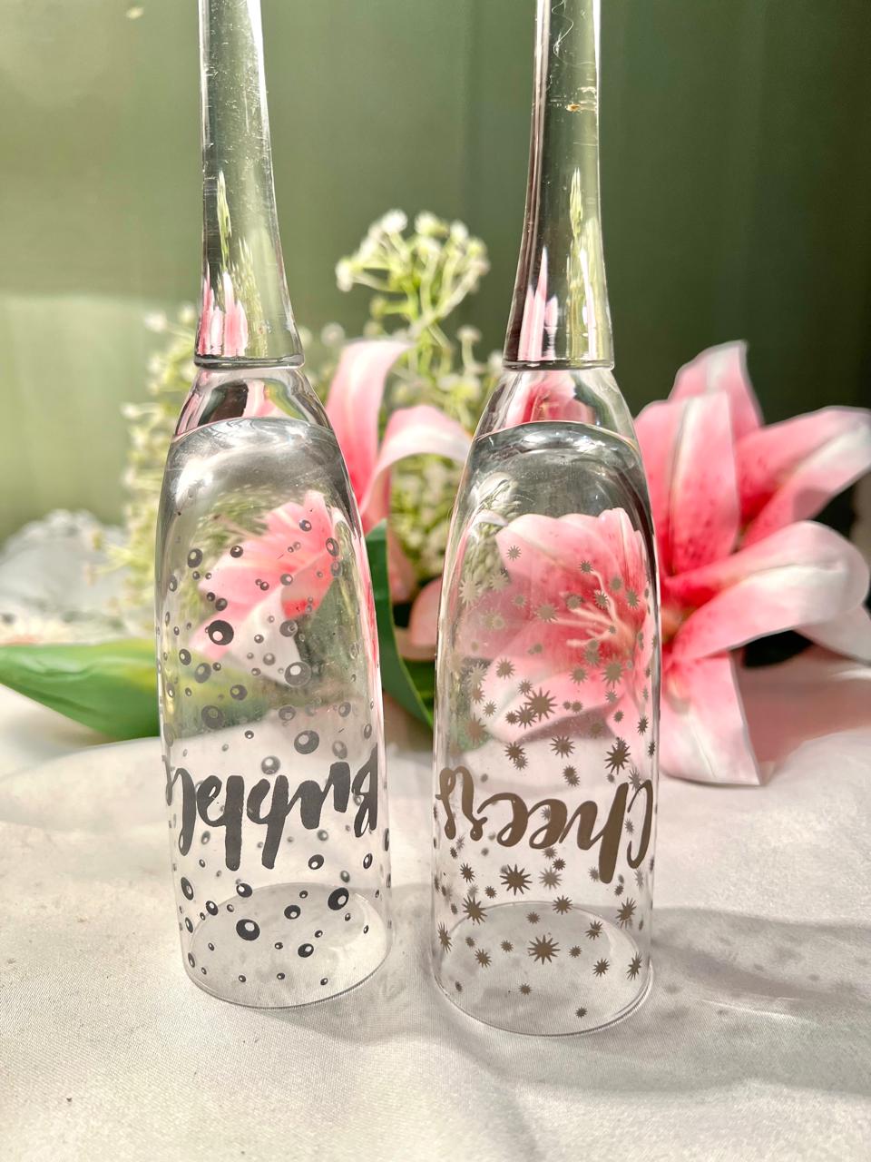 Clear Crystal Decor 11.5" – Set of 2