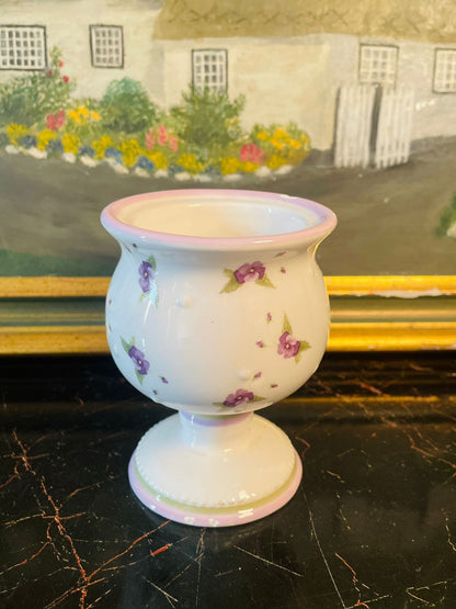 “Enlightenments” Floral Ceramic Vase with scented candle– Lavender Blossom