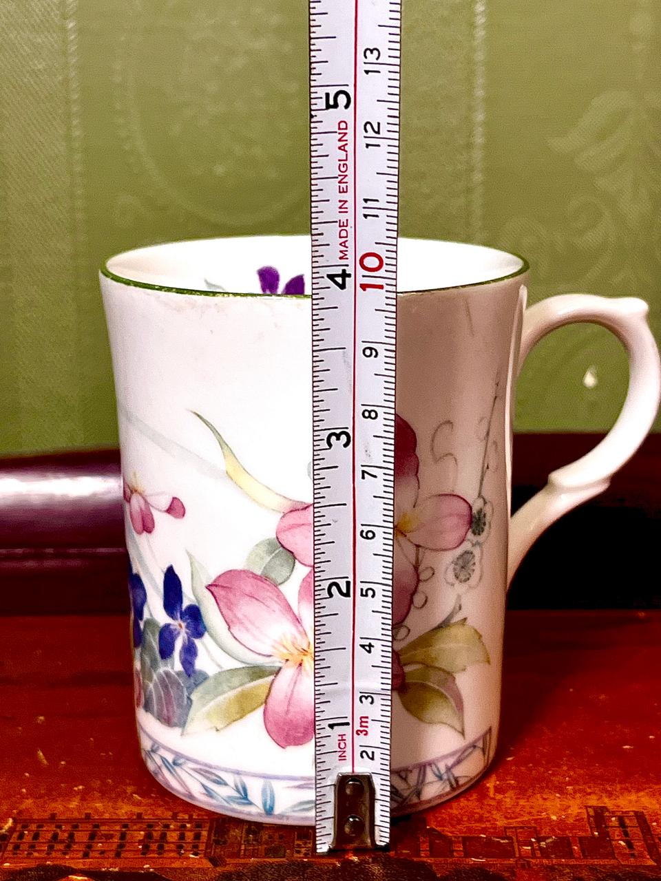 Kingsbury Staffordshire Floral Fine Bone China Mug – Made in England