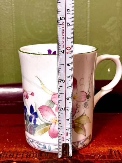 Kingsbury Staffordshire Floral Fine Bone China Mug – Made in England
