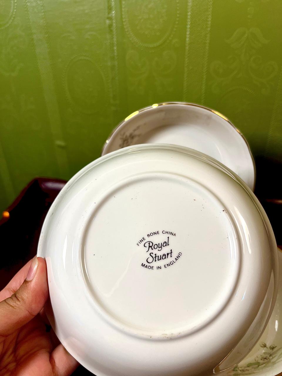 Royal Stuart Fine Bone China 6 Inch Dessert Bowls | Set of 3 | Made in England