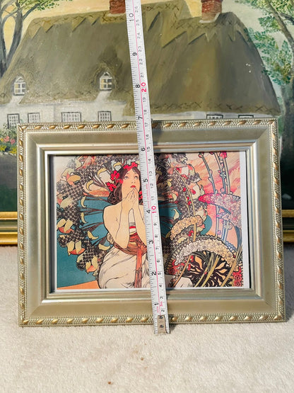 Art Nouveau Miniature Dollhouse Frame – Vintage Picture 8299 | Elegant Collectible Mini Wall Art in Pakistan