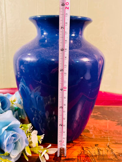 Cobalt Blue Ceramic Decorative Vase 7-Inch