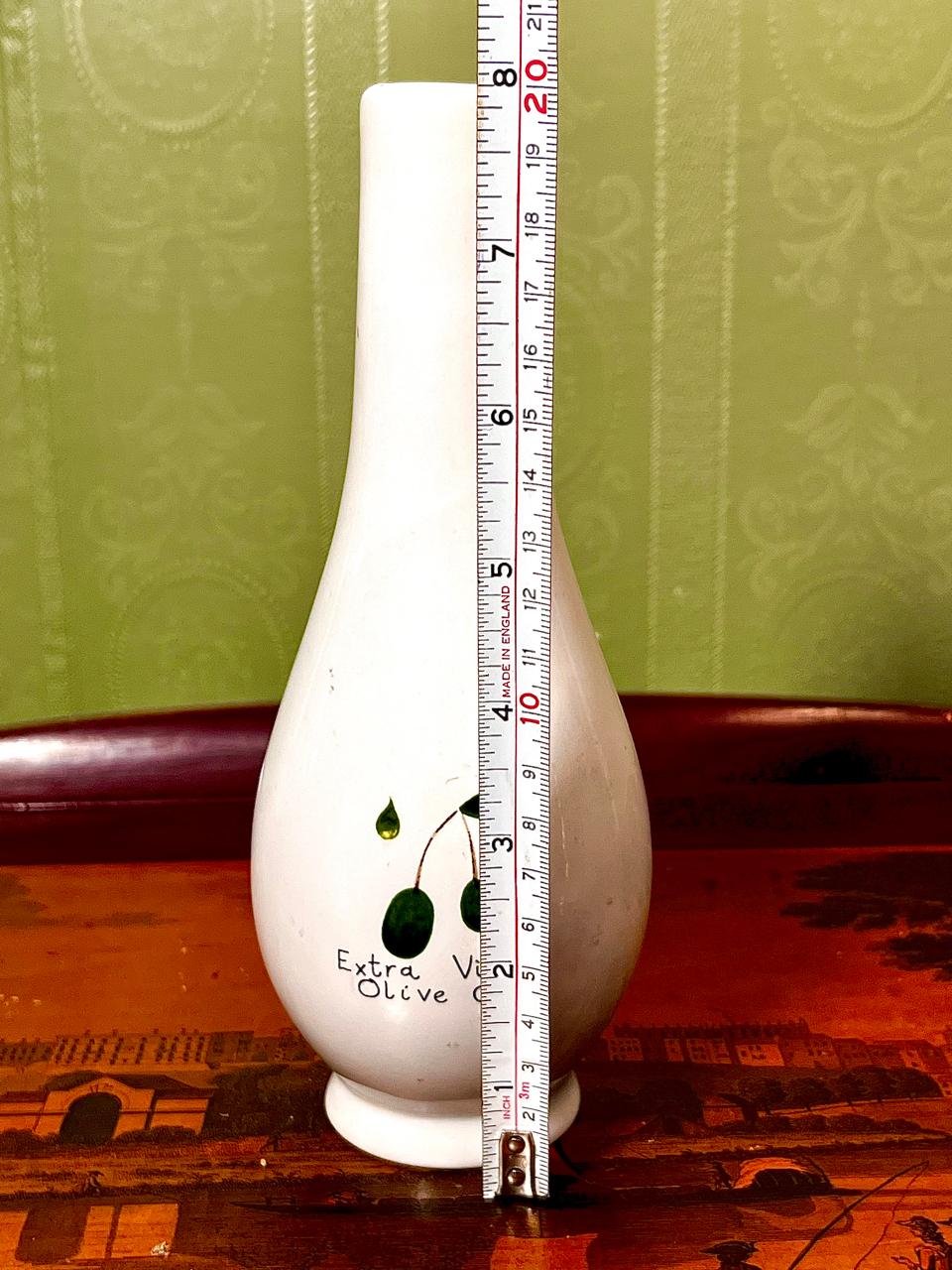 Extra Virgin Olive Oil Ceramic Bottle 8 Inch | Kitchen Décor