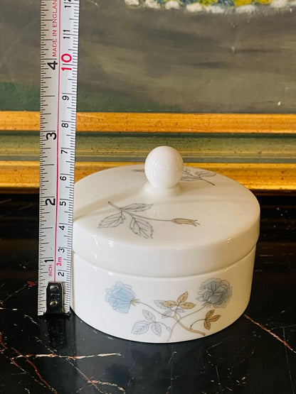 Vintage Wedgwood Blue Rose Vanity Set – 3 Pieces (England)