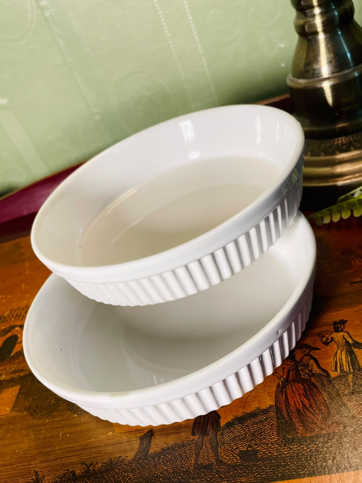 White Oven-Safe Oval Baking Dishes – 2 Pieces, 15 cm