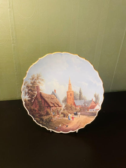 Spode Rural Scenes Village Church Plate 9"