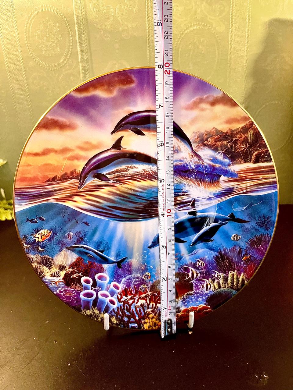 Dolphin Ocean Decorative Plate 8 Inch