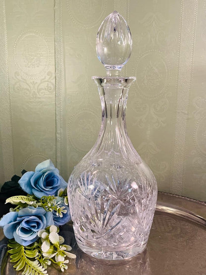 Vintage Cut Crystal Decanter 30 cm Flame Stopper