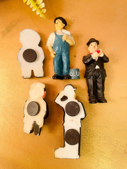 Vintage Character Fridge Magnets Set of 5 Retro Figures