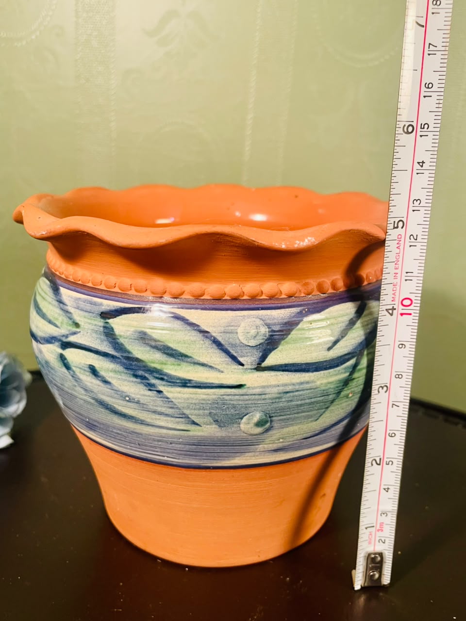 Hand-Painted Terracotta Ceramic Planter Pot – 5 Inch