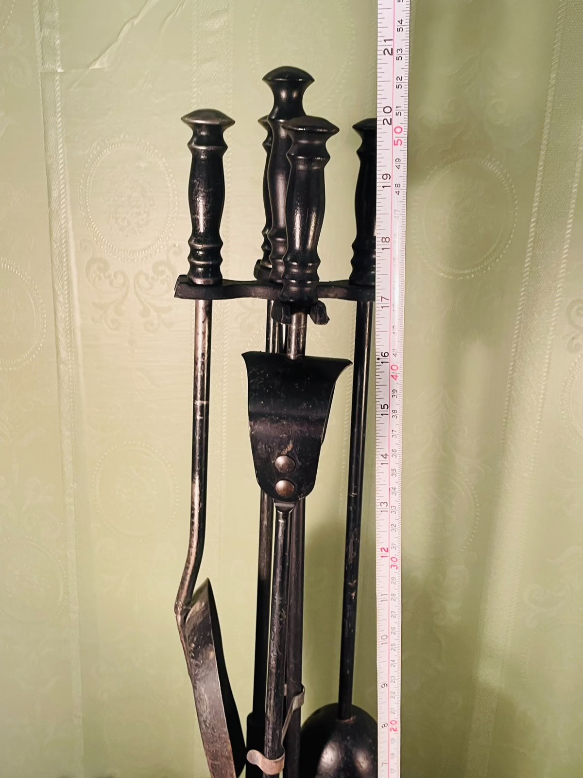 Vintage Fireplace Tool Set with Stand – 4 Piece, 21 Inch