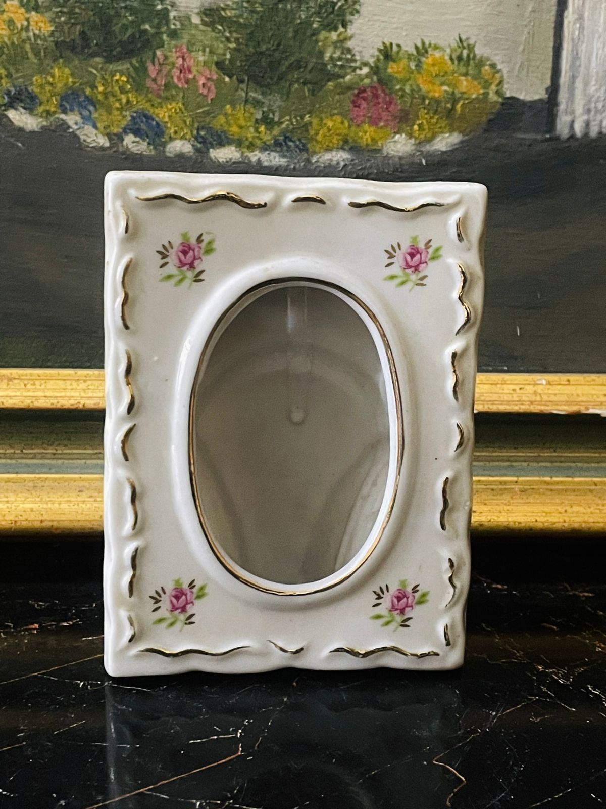 Mini Porcelain Bud Vase with Floral Design – 4.5” Vintage Style | Made in England