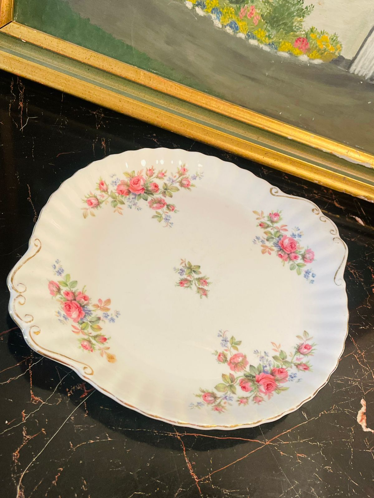 Royal Albert “Moss Rose” Fine Bone China Serving Plate ( 26.5cm ) – England